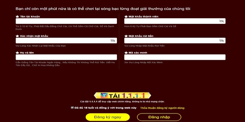 Đăng ký tài khoản tại King 88